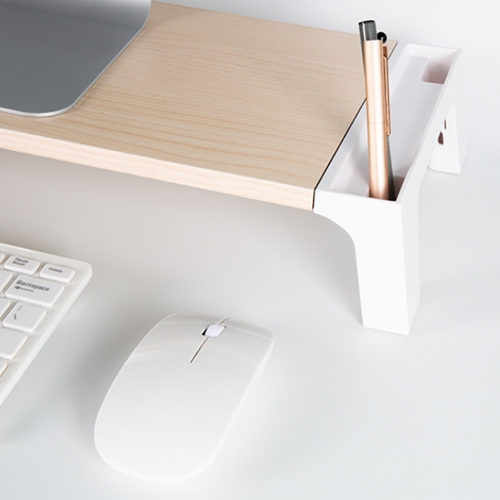레토GMS LMS-W05H 스마트 USB 우드 모니터받침대 (58cm)_이미지