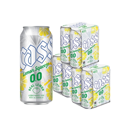 오비맥주 카스 제로 레몬 스퀴즈 0.0 473ml (12개)