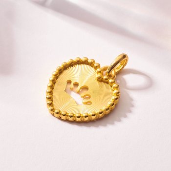 도로시 러브 크라운 하트 펜던트 3.75g