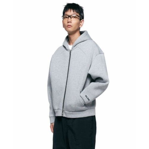 INSIL E 백로고 스쿠바 후드 집업 MELANGE GREY 404456