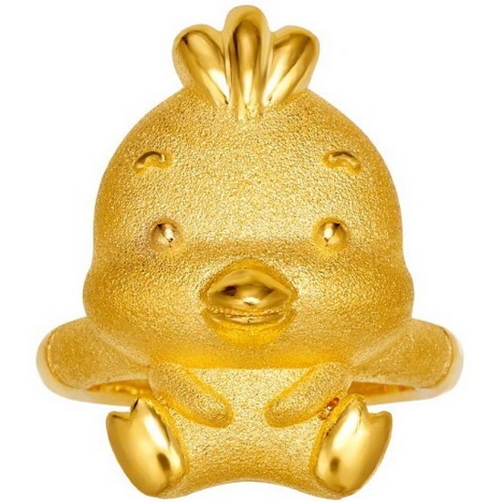 한국금다이아몬드 아기 닭 돌반지 1.875g_이미지