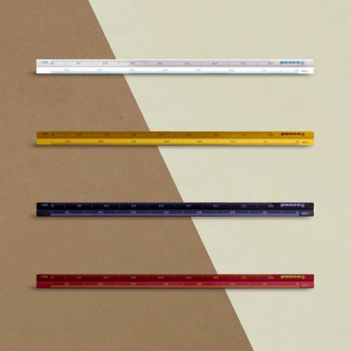 펜코 알루미늄 삼각 스케일자 15cm_이미지