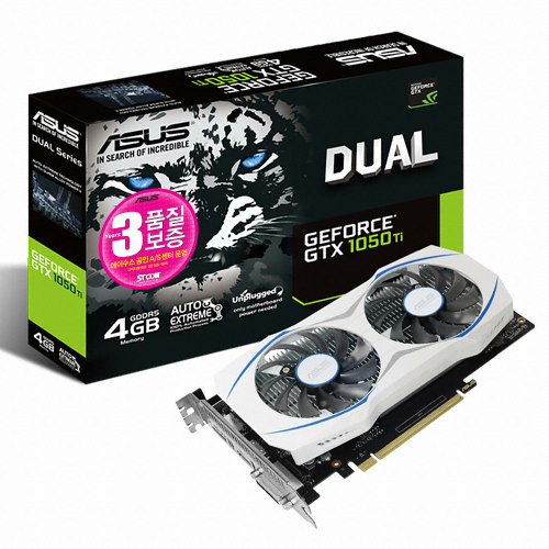 ASUS DUAL 지포스 GTX1050 Ti 4G D5 4GB STCOM_이미지