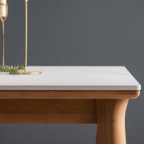 헤이미쉬홈 모리드 고무나무 원목 포세린 통세라믹 식탁 1400 (의자별도)_이미지