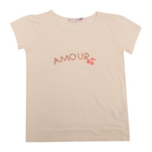 봉쁘앙 주니어 프린티드 텍스트 크루넥 반팔 티셔츠 S05GTSK00009K 125A_이미지