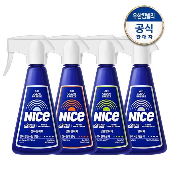 유한킴벌리 스카트 나이스웨더 탈취제 페어앤프리지아 380ml (2개)