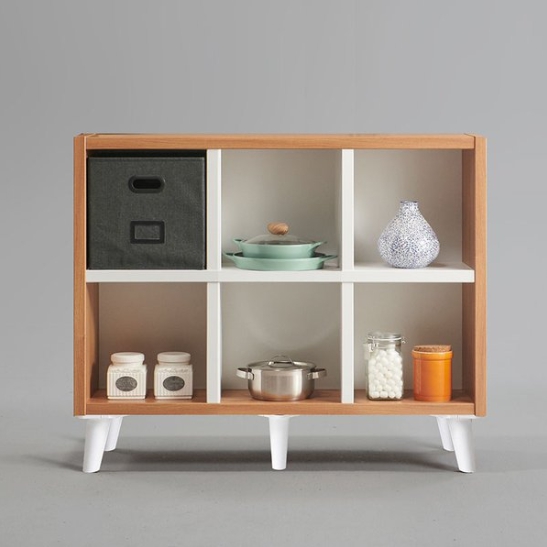 루크 2단 다리형 와이드 책장 1200