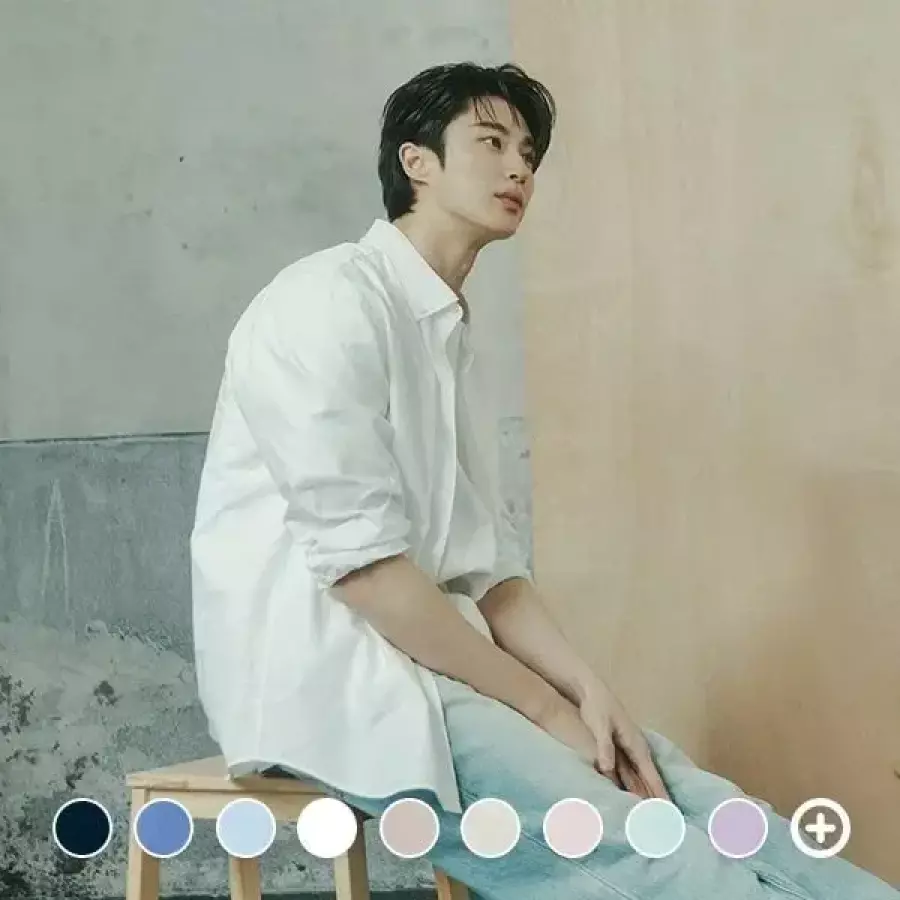 지오다노 NEW 남자 변우석 옥스포드 셔츠 045501 1000644336021