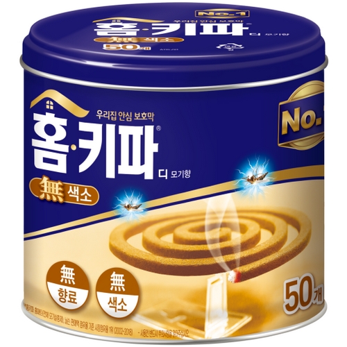 홈키파 디 모기향 무색소 50개입 (4개)_이미지