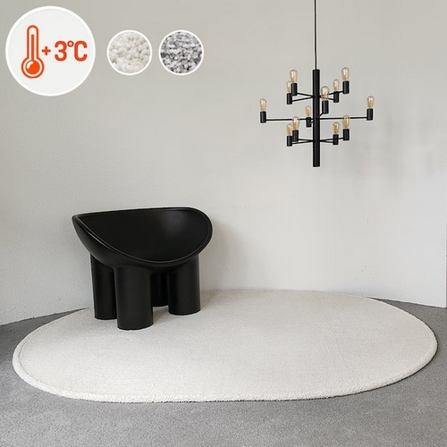 라이크리빙 하티 발열 온감 타원형 러그 (150x100cm)_이미지