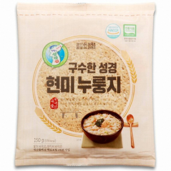 성경식품 지도표 성경김 현미누룽지 150g (20개)_이미지