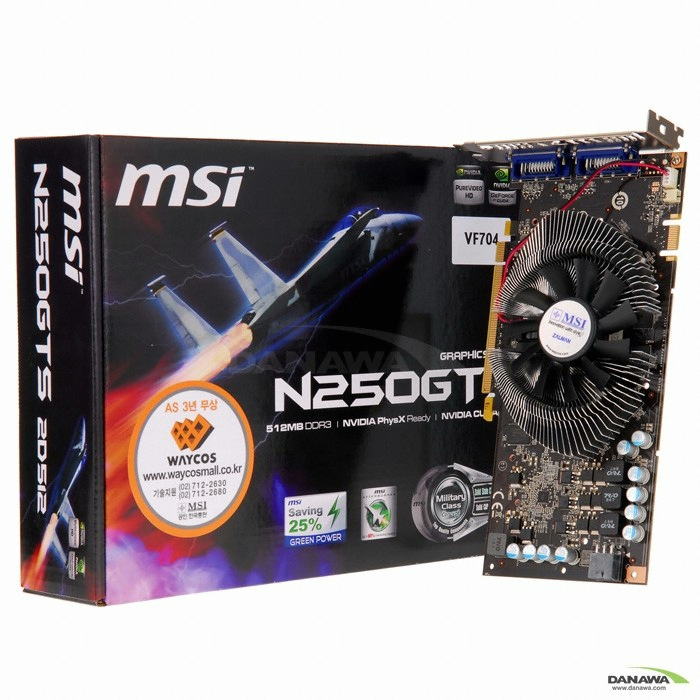 MSI 지포스 GTS250 N250GTS-2D512 싸이클론3 512MB VF704 웨이코스_이미지