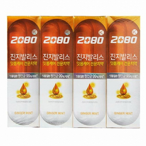 2080 진지발리스 진저민트 치약 120g (4개)_이미지