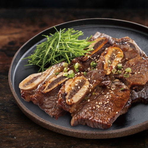 푸드장 이동갈비 포천 이동 양념 소갈비 한입갈비 500g (4개)_이미지