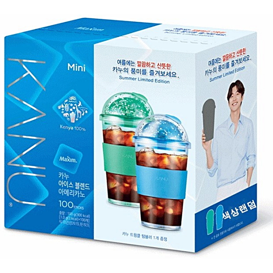 동서식품 맥심 카누 아이스 블렌드 아메리카노 미니 스틱 100T + 트윙클텀블러 (1개)