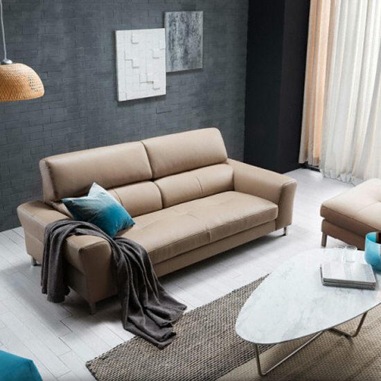 자코모 디아나 천연가죽 소파 3인용 (스툴포함)_이미지