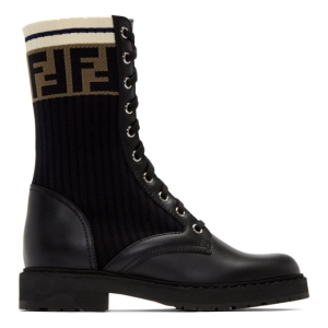  펜디 Black Rockoko Combat Boots