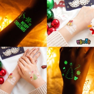 [불명] 크리스마스 야광 타투스티커_이미지