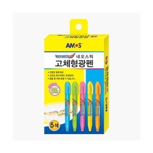 네오스틱 고체형광펜 5색 세트