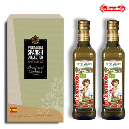 에스파놀라 유기농 엑스트라버진 올리브오일 500ml 2병 선물세트