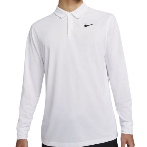 나이키골프 드라이 핏 빅토리 솔리드 긴팔 폴로 DN2345-100 (공식판매처)_이미지