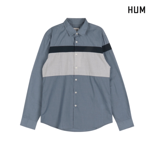 HUM 남 TC 내추럴 블럭킹 카라셔츠H175M207A