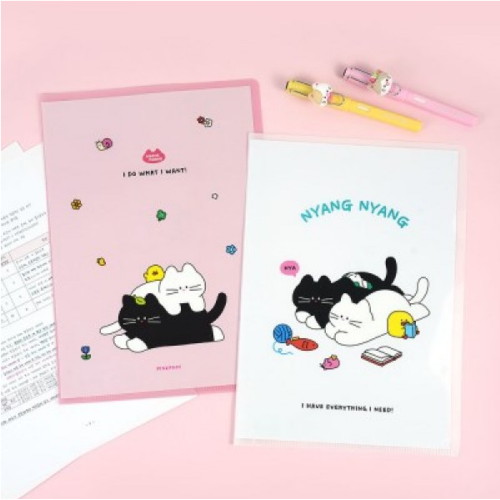 핑크풋 냥냥 홀더화일 (1개)_이미지