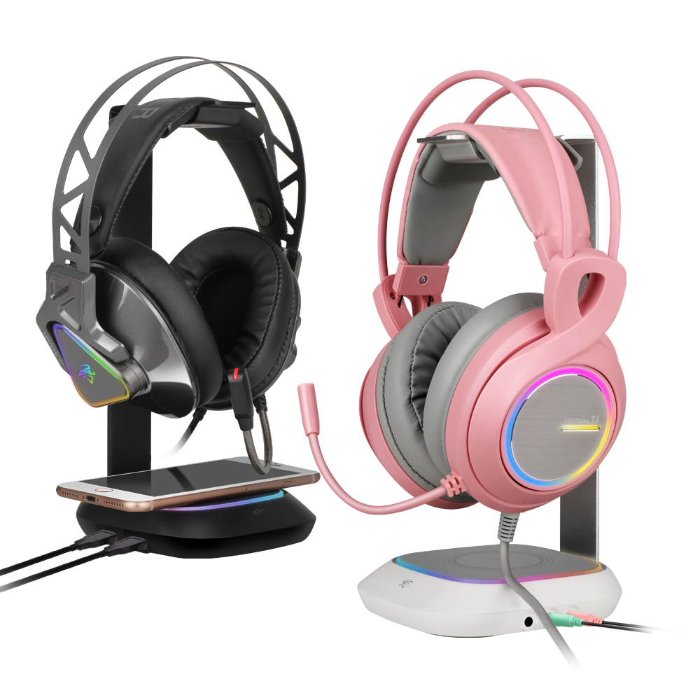 앱코 HACKER HR600 RGB 헤드셋 거치대_이미지