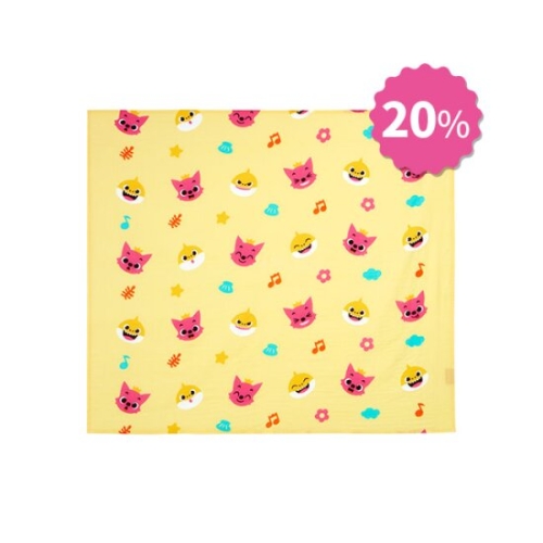 핑크퐁 트 블랭킷 - 거즈블랭킷 유아침구 아기담요 여름이불 캐릭터이불