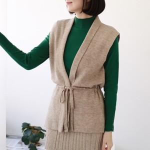 웬디즈갤러리 카라 스트링 조끼 가디건 HCD113_이미지