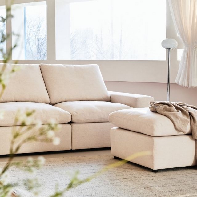 봄소와 잠이 라누보 패브릭 소파 4인용 (스툴포함)_이미지