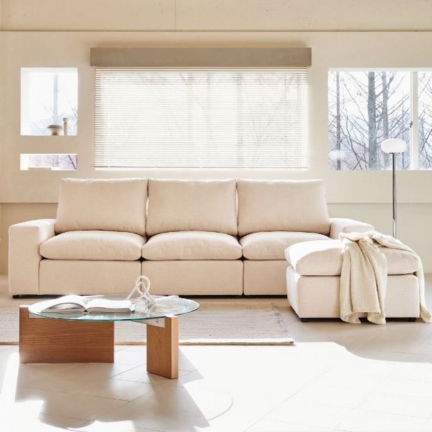 봄소와 잠이 라누보 패브릭 소파 4인용 (스툴포함)_이미지