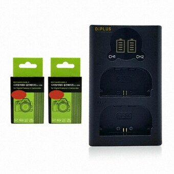 성경시스콤 Diplus 캐논 LP-E6,<b>LP-E6N</b> 호환 LCD 듀얼 충전키트