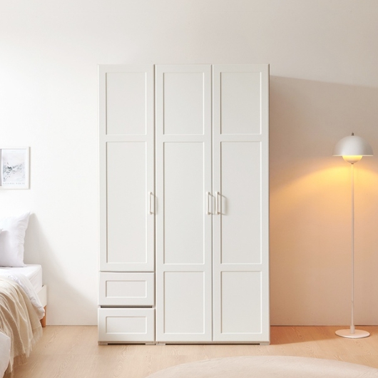 홈인홈 코튼 화이트 키큰 옷장세트 C 1200