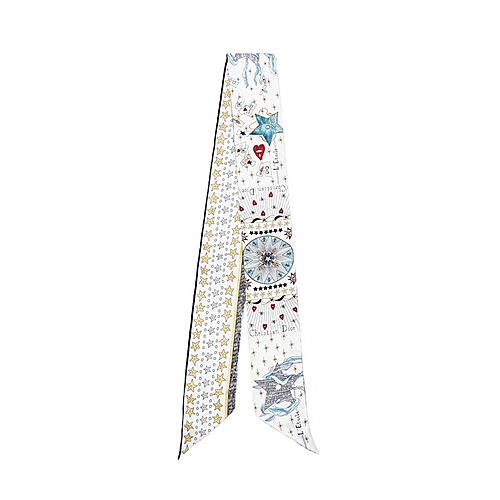 크리스찬디올 빈티지 화이트 실크 에뚜왈 타로 미차 여성 76MTA106I640 C015 PC0274 FA00018_이미지