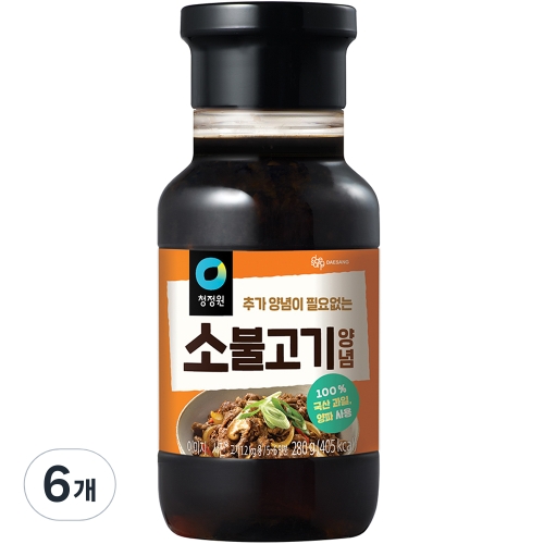 대상 청정원 소불고기 양념 소스 280g 6개_이미지