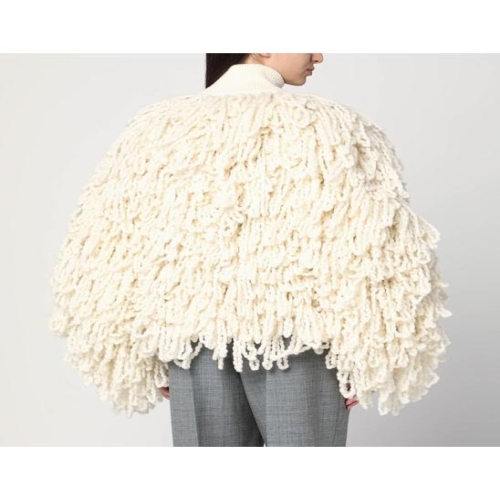 스텔라 화이트 울 봄버 자켓 WITH 프린지 6K10773S2595-9500 B0051822338