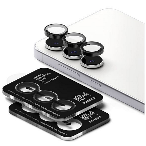 리어스 링케 갤럭시S25 FE 카메라 렌즈 프레임 강화유리 보호필름 (렌즈 2매)_이미지