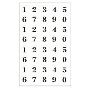 10-306W/16파이/백색/레터링스티커/숫자스티커_이미지