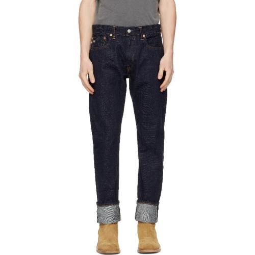 폴로랄프로렌 폴로 더블알엘 네이비 하이 슬림 베이뷰 셀비지 데님 진 252435M186013_이미지