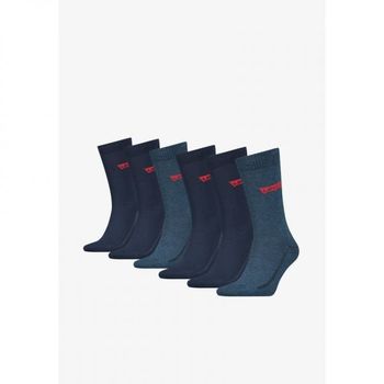리바이스 정규 컷 배트윙 로고 6팩 양말 데님 7375046