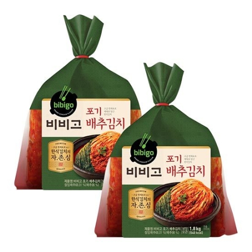 CJ제일제당 비비고 포기 배추김치 1.8kg (2개)_이미지