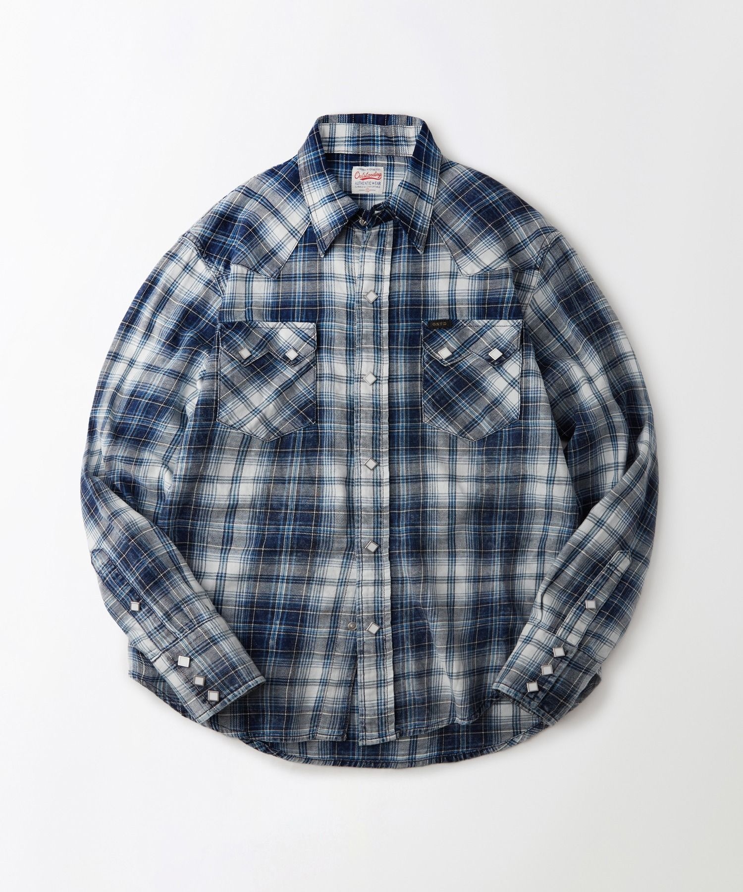 ltgt OUTSTANDING WESTERN INDIGO CHECK SHIRT_INDIGO OSSH09IDC 309958