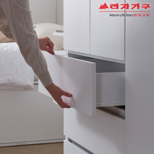 라자가구 비바 키큰 모노 광폭 서랍옷장형 옷장세트 2200_이미지