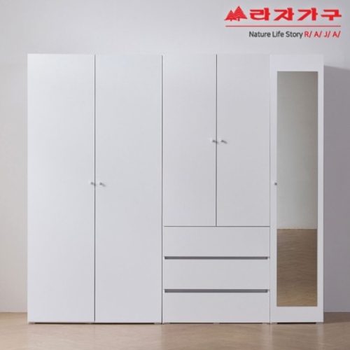 라자가구 비바 키큰 모노 광폭 서랍옷장형 옷장세트 2200_이미지