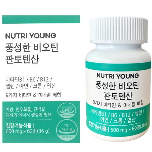 라이블리랩스 뉴트리영 풍성한 비오틴 판토텐산 60정 (6개)