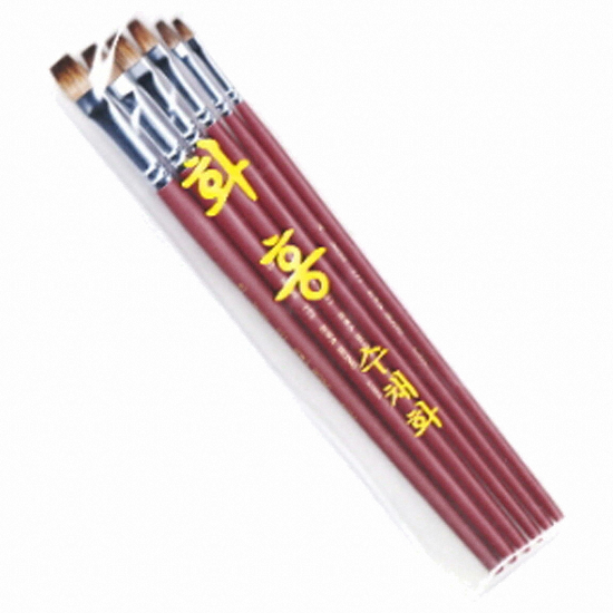 화홍 납작붓 수채화붓 771 (6세트 (2,4,6,8,10,12호))_이미지