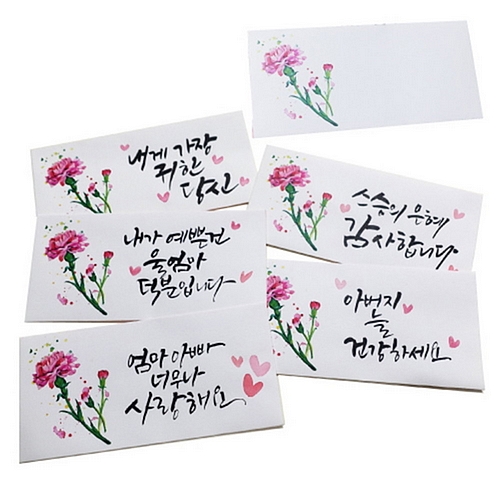 캘리봉투 카네이션