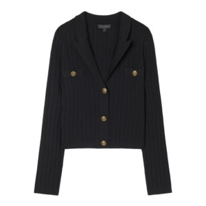 여성 TOKYO 금속 버튼 카라 긴팔 스웨터 가디건 YP4S2602