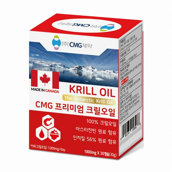 CMG제약 CMG 프리미엄 크릴오일 30캡슐 (1개)